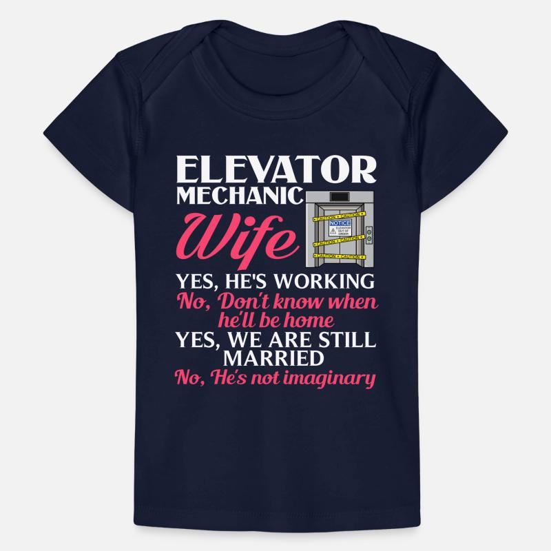 Elevator Elevator System Technician Woman Elevator Elevator Baby Premium Organic T-shirt