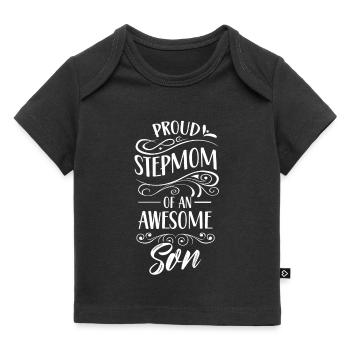 Proud stepmother of a great son child - Baby Premium Organic T-shirt - black - Front