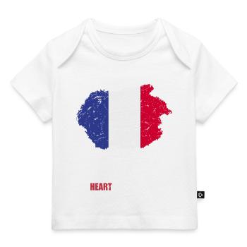 Français drapeau - T-shirt Premium bébé bio - marine foncé - Devant