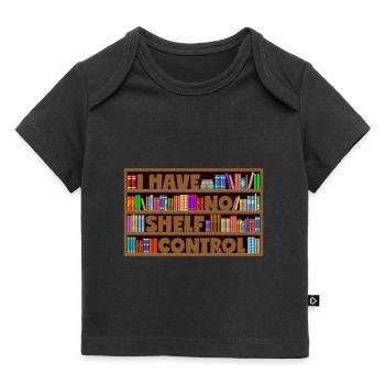 Bibliothèque Livres de jeux de mots Dicton - T-shirt Premium bébé bio - noir - Devant