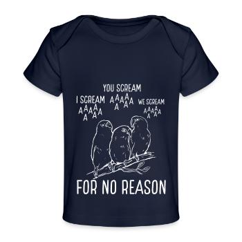 Parrot cry or no reason - Baby Premium Organic T-shirt - dark navy - Front