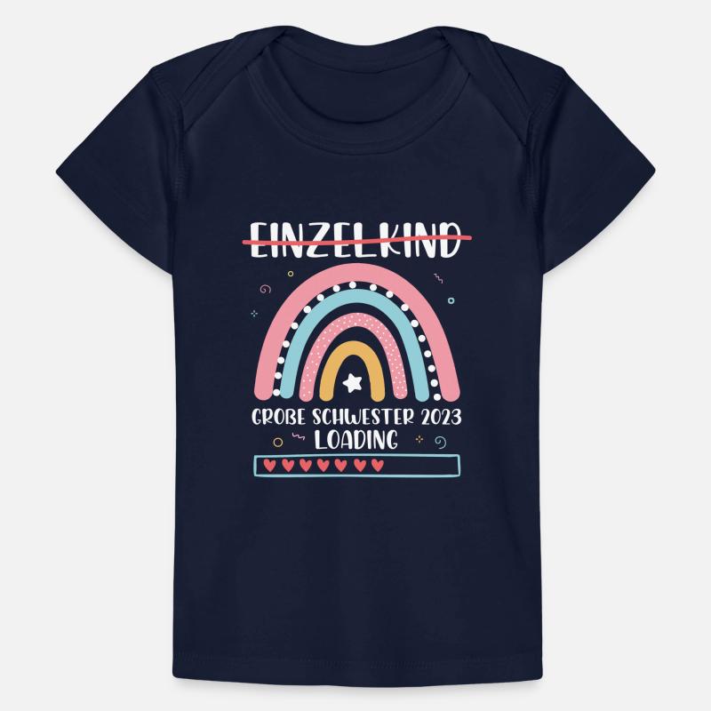Große Schwester 2023 Loading Einzelkind Regenbogen Baby Premium Organic T-Shirt