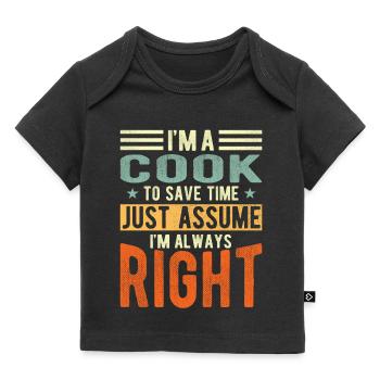 Cook - Baby Premium Organic T-shirt - black - Front