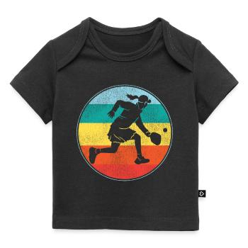 Pickleball Retro Vintage - T-shirt Premium bébé bio - noir - Devant