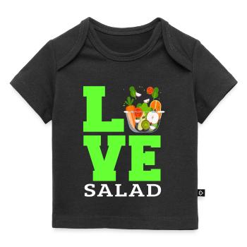 Salade d’amour - T-shirt Premium bébé bio - noir - Devant