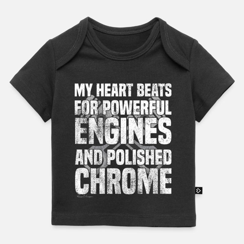 Starke Motoren und poliertes Chrome Auto oder - Baby Premium Organic T-Shirt - Schwarz