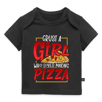 Conception de la fabrication de pizzas pour la prochaine Pizza Party - T-shirt Premium bébé bio - noir - Devant