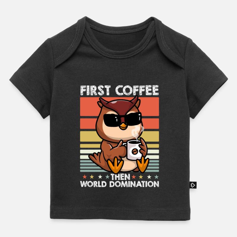 Bird Ornithologist Café Lunettes de soleil - T-shirt Premium bébé bio - noir