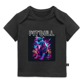 Graffiti Style - Cool Pitbull 5 - Baby Premium Organic T-shirt - black - Front