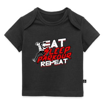 Parkour Freerunning Runner Back Flip Jumping - Baby Premium Organic T-shirt - black - Front