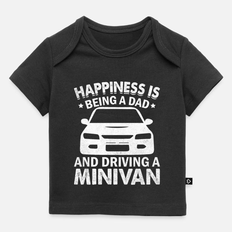Papa conduit Minivan Papa Minivan Papa Mode de vie - T-shirt Premium bébé bio - noir