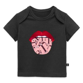 Grue Languette de grutier - T-shirt Premium bébé bio - noir - Devant