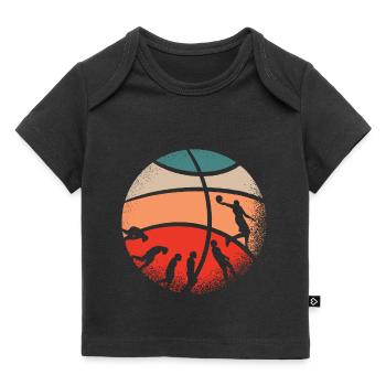 Basketball Evolution From Monkey To Men BBall - Baby Premium Organic T-Shirt - Schwarz - Vorne