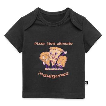 Pizza au fromage ultime de Pizza Life - T-shirt Premium bébé bio - noir - Devant