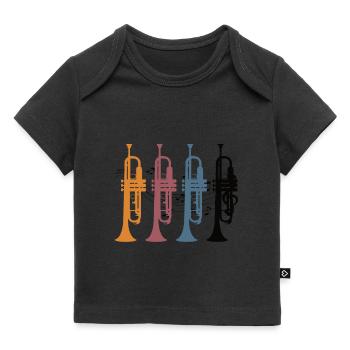 Trompette - T-shirt Premium bébé bio - noir - Devant