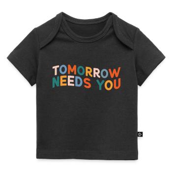 Demain a besoin de vous pour la sensibilisation à la santé mentale - T-shirt Premium bébé bio - noir - Devant