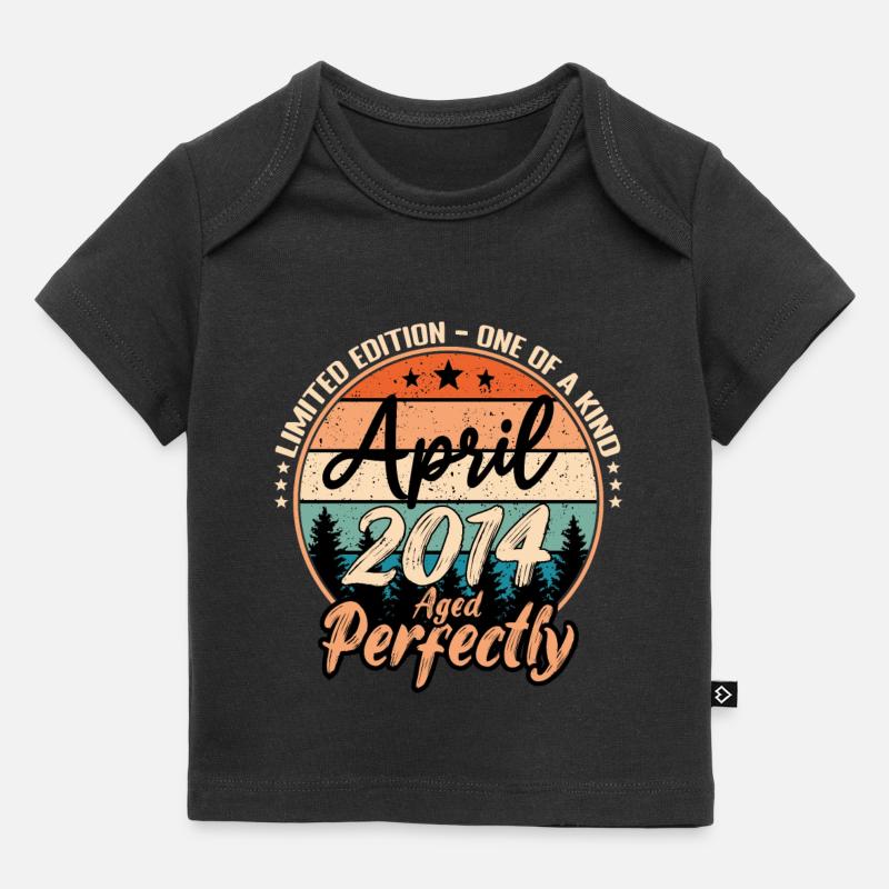 Avril 2014 anniversaire 2014 légendes Avril - T-shirt Premium bébé bio - noir