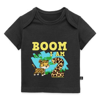 2. Geburtstag Jaguar - Baby Premium Organic T-Shirt - Schwarz - Vorne