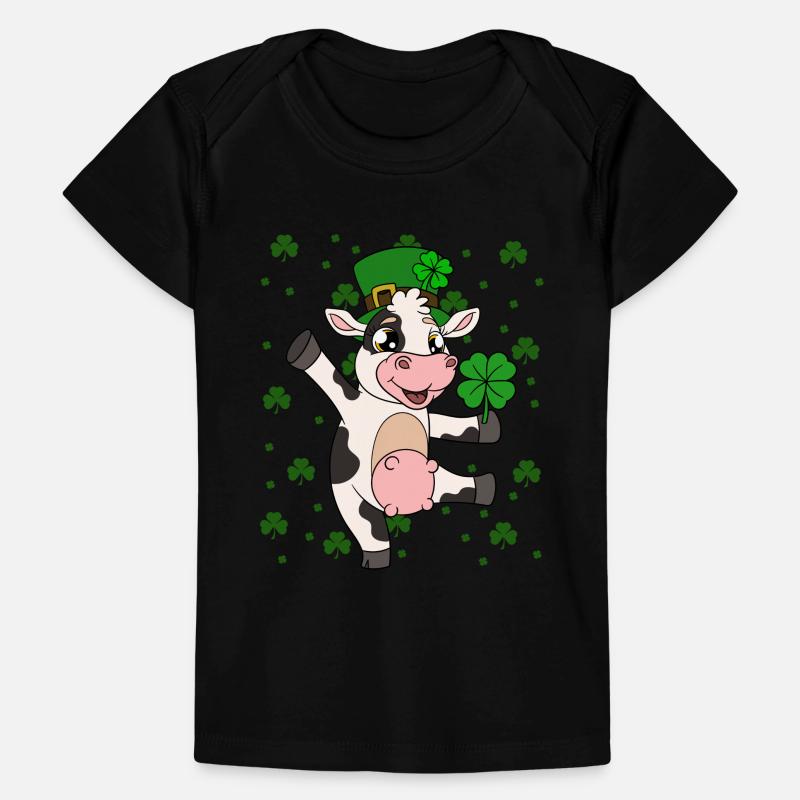Mignon trèfle de vache Saint-Patrick T-shirt Premium bébé bio
