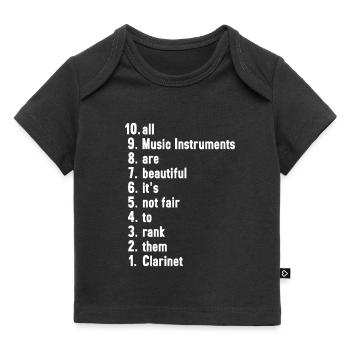 Lustige Musiker Sprüche Musikinstrument Klarinette - Baby Premium Organic T-Shirt - Schwarz - Vorne