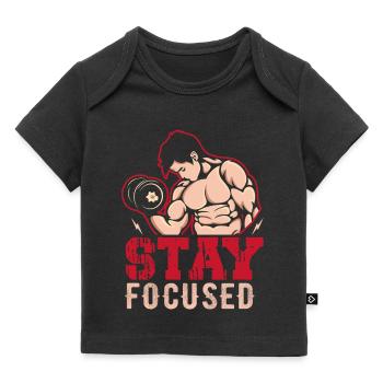 Restez concentré - T-shirt Premium bébé bio - noir - Devant