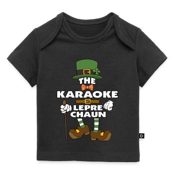 Le Karaoké Leprechaun St Patrick’s Day - T-shirt Premium bébé bio - noir - Devant