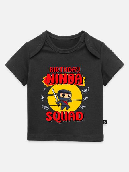 Ninja Birthday Party Squad Of The Birthday Ninja - Baby Premium Organic T-shirt - black