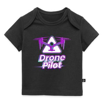 Drone Pilot Drohnenpilot Drohnen Geschenk - Baby Premium Organic T-Shirt - Schwarz - Vorne