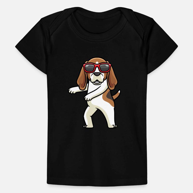 Beagle dog dancing with sunglasses Baby Premium Organic T-shirt