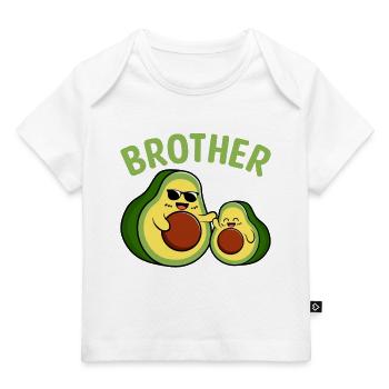 brother of Babycado Guacamole Avocado Lover - Baby Premium Organic T-shirt - dark navy - Front
