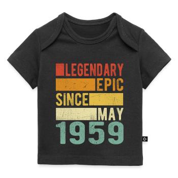 Birthday May 1959 Legendary epic - Baby Premium Organic T-shirt - black - Front