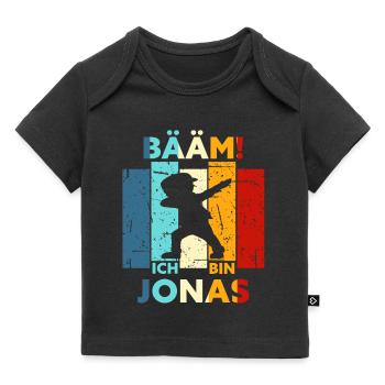 Jonas Geschenk Name Vorname Geburtstag - Baby Premium Organic T-Shirt - Schwarz - Vorne