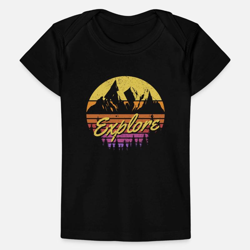 Entdecken Sie Retro Regenbogen Gradient Berg Baby Premium Organic T-Shirt