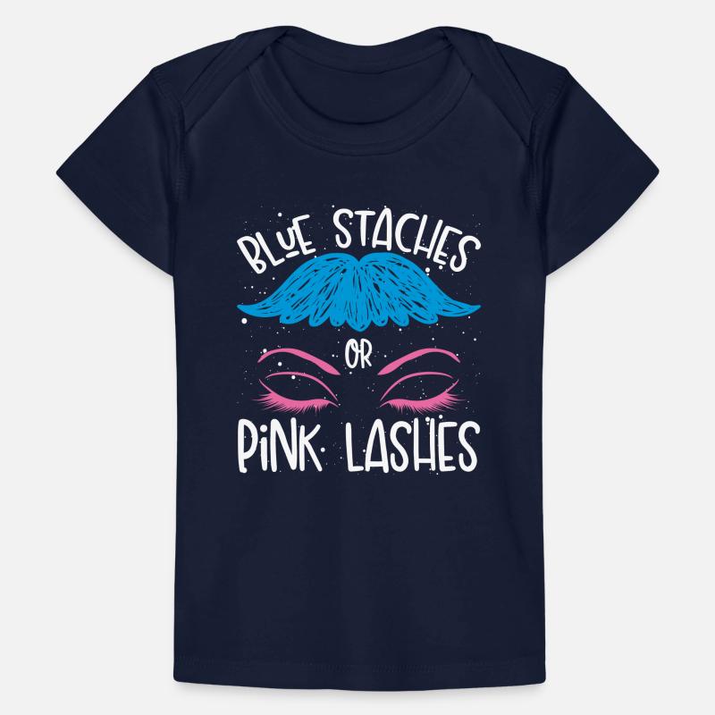 Blaue Stäbe Oder Rosa Wimpern Baby Premium Organic T-Shirt