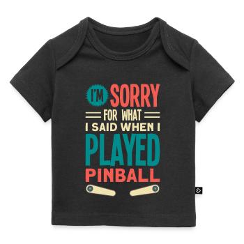 Flipper Retro Pinball Flipperautomat Bumper - T-shirt Premium bébé bio - noir - Devant
