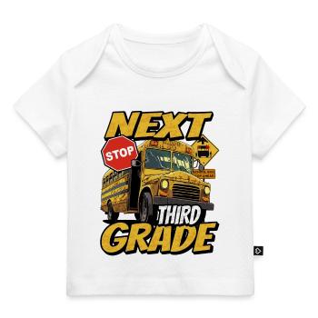 Nächste Station Dritte 3. Klasse - Schulbus - Baby Premium Organic T-Shirt - Dunkelnavy - Vorne