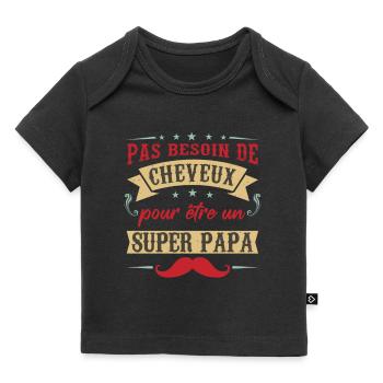Fête Des Pères | Papa | Père - T-shirt Premium bébé bio - noir - Devant
