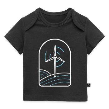 Énergie éolienne Éolienne Énergie éolienne Énergie éolienne - T-shirt Premium bébé bio - noir - Devant