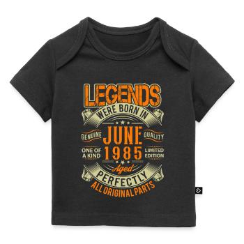 1985 Juin Birthday Legend - T-shirt Premium bébé bio - noir - Devant