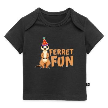 Frettchen Iltis Witzig - Baby Premium Organic T-Shirt - Schwarz - Vorne