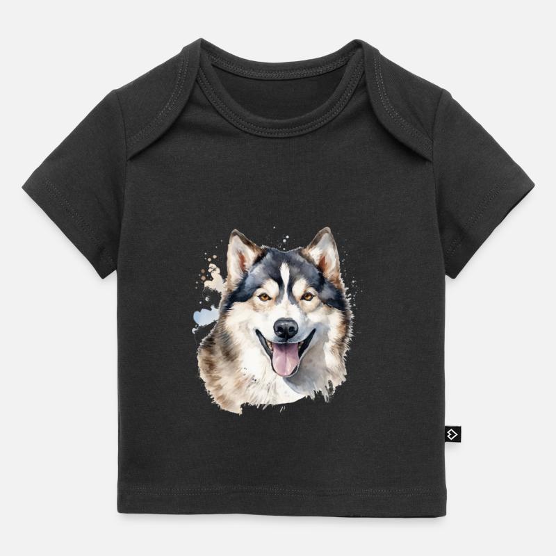 Malamute d’Alaska - T-shirt Premium bébé bio - noir