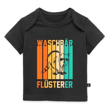 Tiermotiv Waschbär - Baby Premium Organic T-Shirt - Schwarz - Vorne