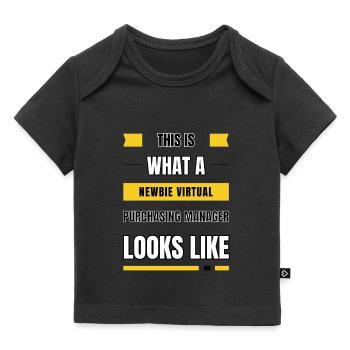 Gestionnaire des achats virtuel débutant - T-shirt Premium bébé bio - noir - Devant