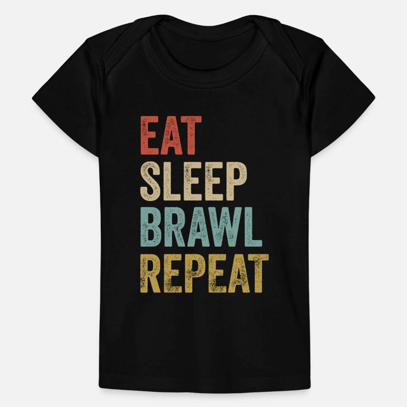 Manger Sleep Brawl Répéter T-shirt Premium bébé bio