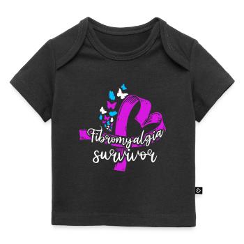 Fibromyalgia rheumatism butterfly - Baby Premium Organic T-shirt - black - Front