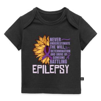 Epilepsy Fighter - Baby Premium Organic T-shirt - black - Front