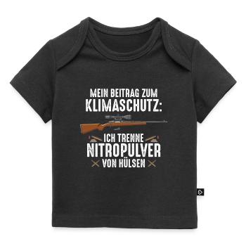 Mein Beitrag Zum Klimaschutz Jäger - Baby Premium Organic T-Shirt - Schwarz - Vorne