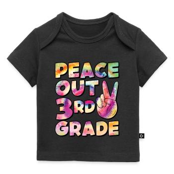 Peace Out 1. Klasse Letzter Schultag - Baby Premium Organic T-Shirt - Schwarz - Vorne