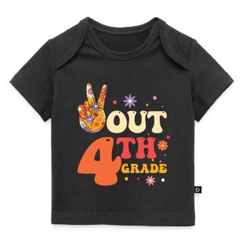 Peace Out 1. Klasse Letzter Schultag - Baby Premium Organic T-Shirt - Schwarz - Vorne