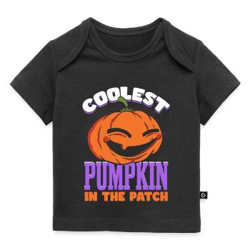 Coolest Pumpkin In The Patch - Baby Premium Organic T-shirt - black - Front